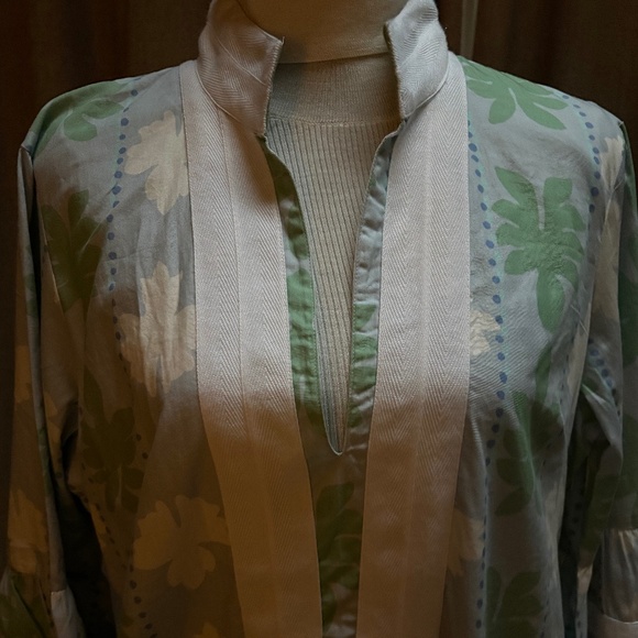 Sail to Sable Celadon/Blue/White Caftan (NWT) - Picture 2 of 6